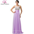 Grace Karin heiße Verkauf Rhinestone wulstige lange Chiffon Abendkleider bodenlangen Abendkleider CL6110-5 #